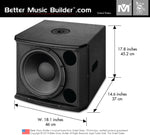 Better Music Builder (M) DFS-112 SUB Bass Powered Subwoofer 1200W (Each)