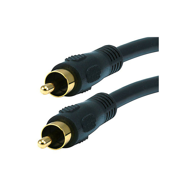 25ft Coaxial Audio/Video RCA Cable M/M RG59U 75ohm (for S/PDIF, Digital Coax, Subwoofer & Composite Video)