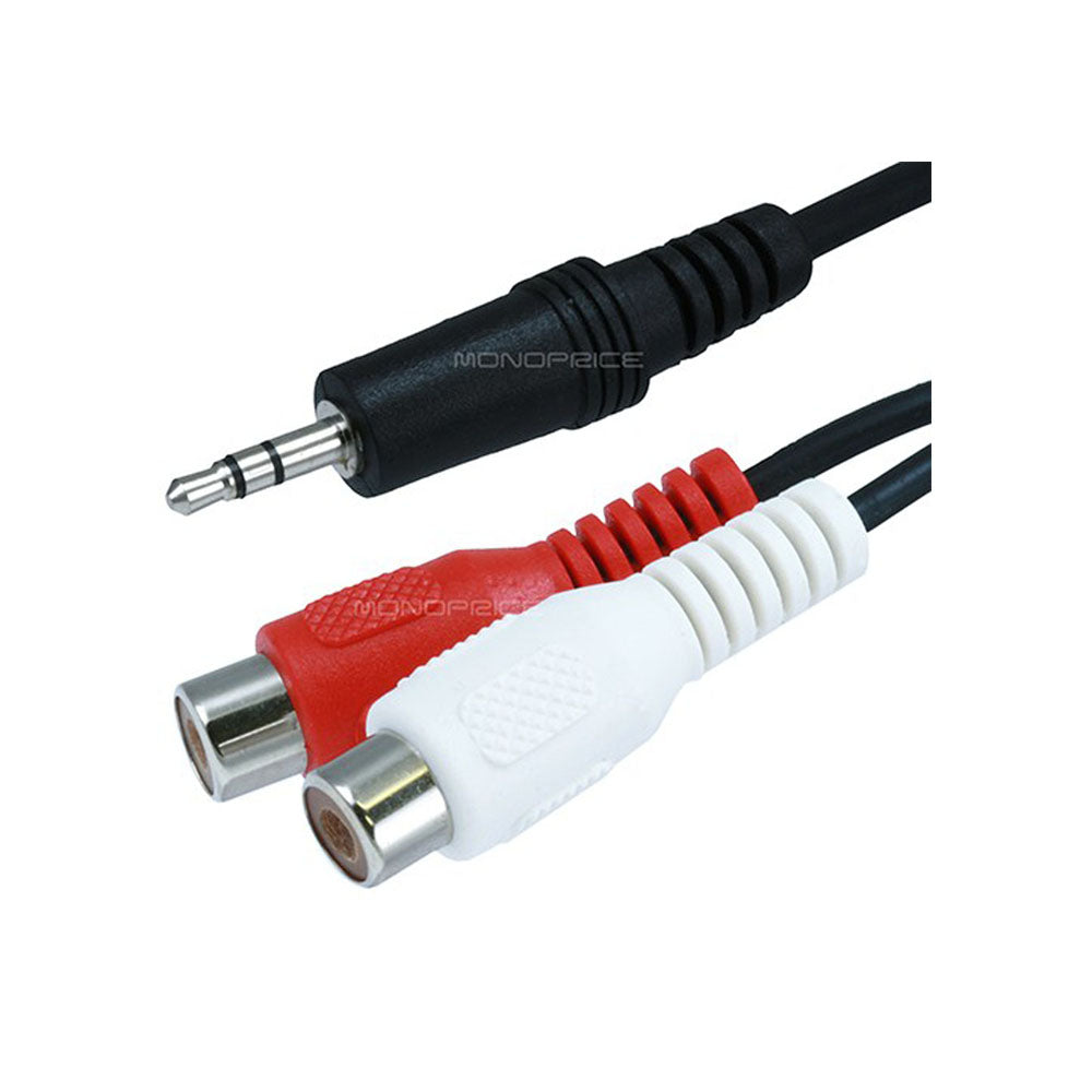 6inch RCA Plug/2 RCA Jack cable - Black