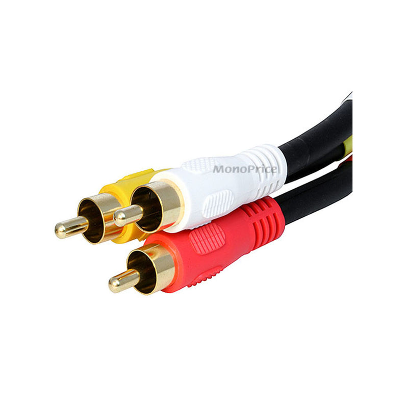 RCA Coaxial Composite Video and Stereo Audio Cable, 10ft