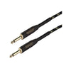 10ft Cloth Series 1/4 inch TS Male 20AWG Instrument Cable - Black & Gold