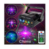 Chims DJ Laser Light Show Projector Red Green Blue Laser with LED 96 Patterns RGRB Remote Control Decoration Lighting System(RGRB 96 Patterns)