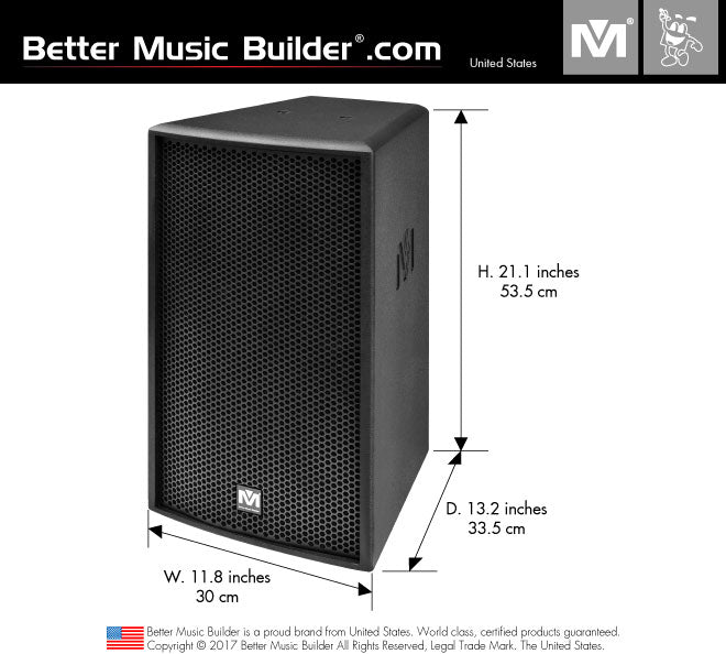 Better Music Builder (M) DFS-810 Beta 2-Way Full Range Speaker 800W (Pair)