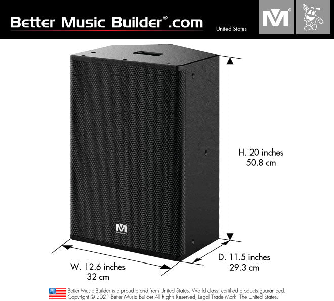 Better Music Builder (M) DFS-910 G2 2-Way Full Range Speaker 600 Watts (Pair)