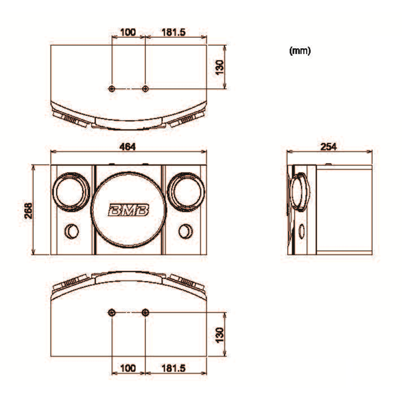 BMB CSE-308 400W 8" 3-Way Karaoke Speakers (Pair)