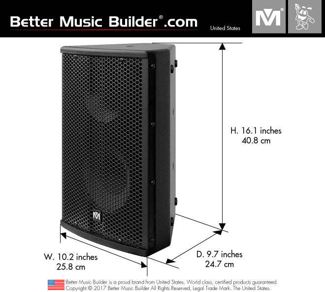 Better Music Builder (M) DFS-908 2-Way Full Range Speaker 200 Watts - Black Color (Pair)