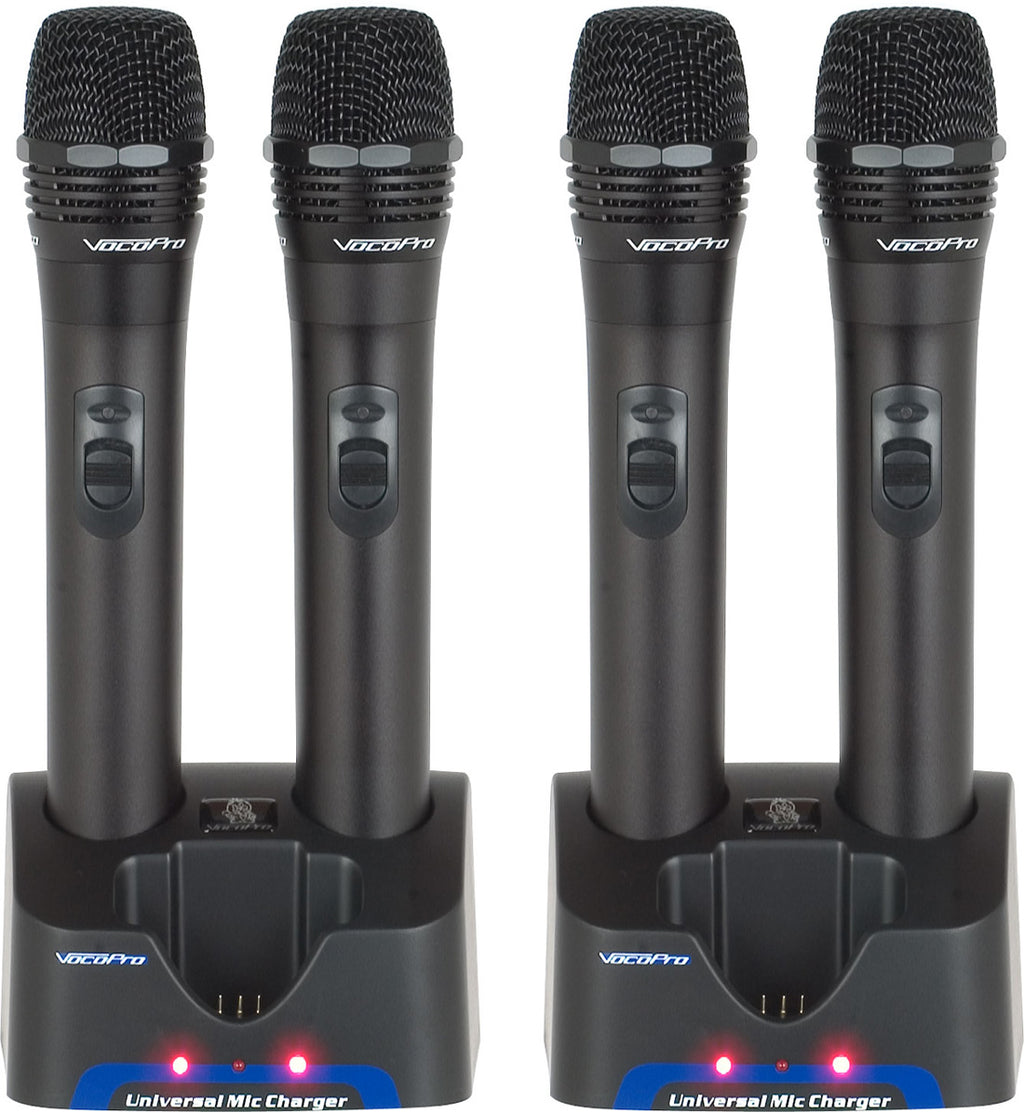 VOCOPRO | UHF-5805 900MHz Professional Rechargeable 4-Channel UHF Wireless Microphone System