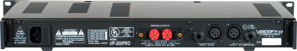 VOCOPRO | VP-300 Pro 300W Pro Power Amplifier